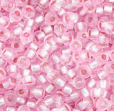 11/0 Preciosa Seed Beads Silver Lined Pink Dyed #34998